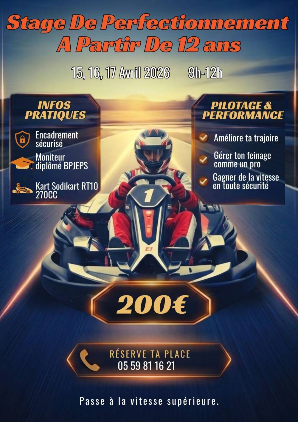 Flyer Stage De Perfectionnement-Vacance d'avril-Lescar(64)