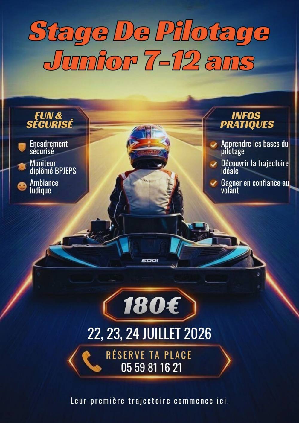 Stage De Pilotage Karting 7 à 12 ans Lescar-Pau (64)