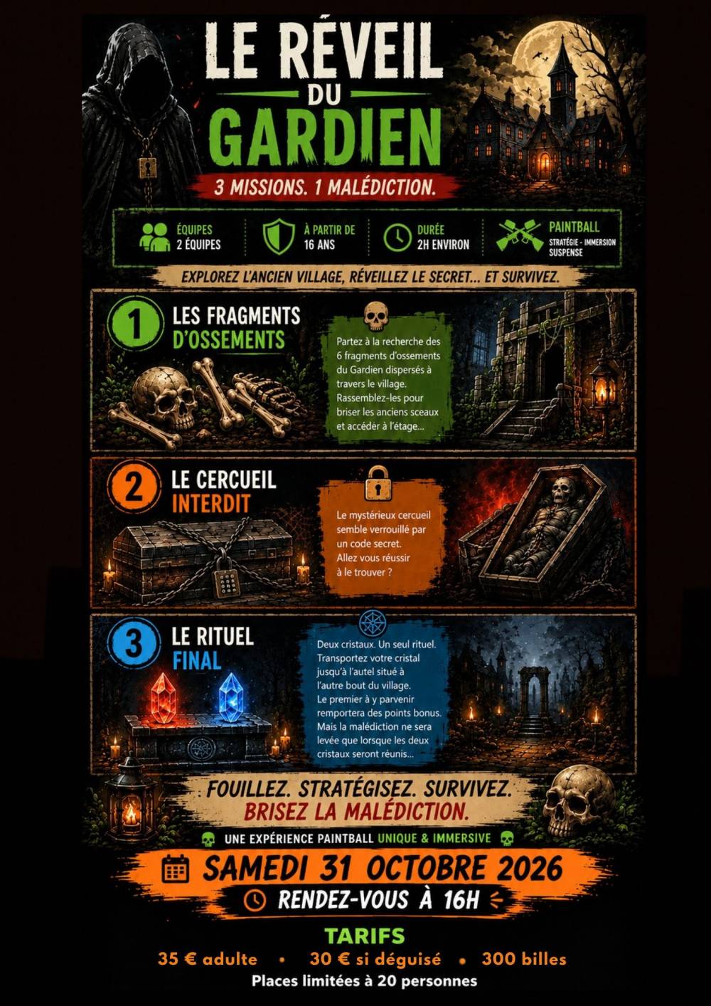 Halloween Adulte - Le réveil du gardien - Lescar 